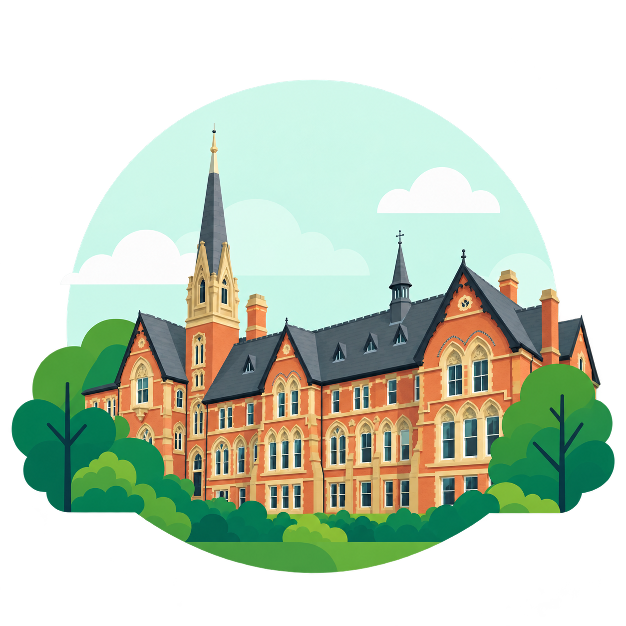 Illustration of Cheadle Hulme's historic architecture